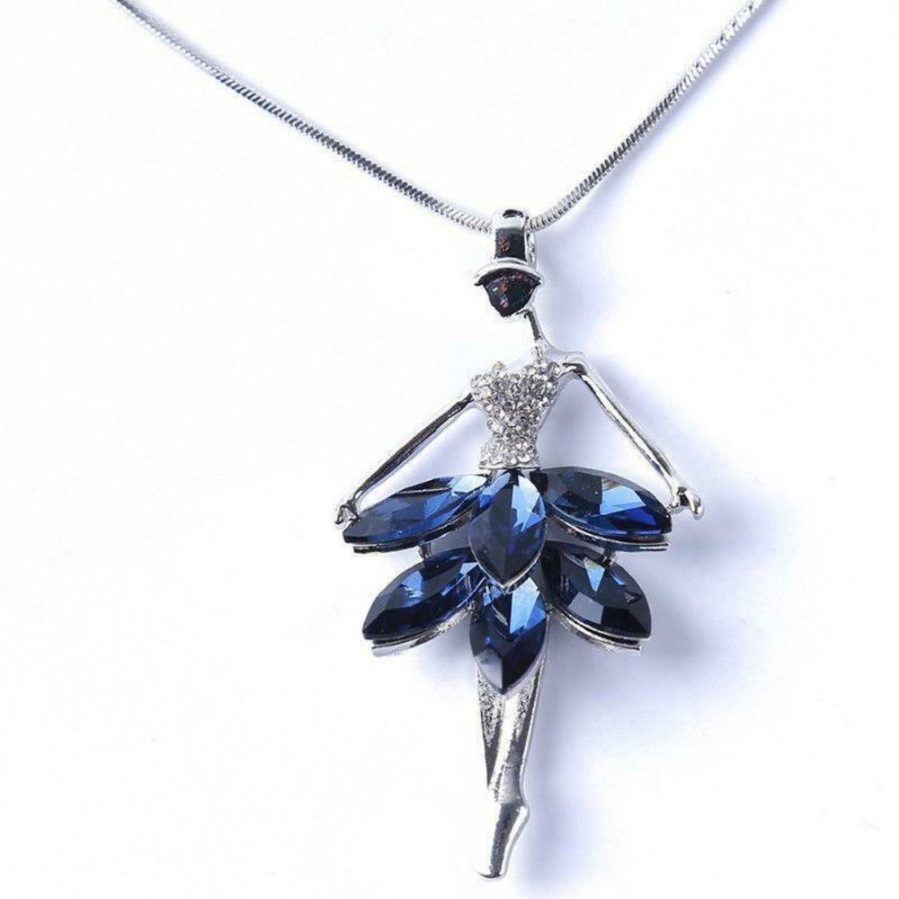 Classic Beautiful Ballerina Pendant Chain Necklace - Picture 5 of 5